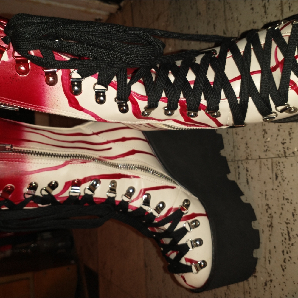 Stylish Red and Black Women's Boots
